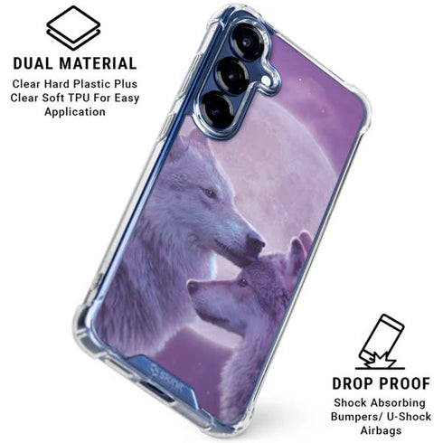 Loving Wolves by Vincent Hie Galaxy S25 Clear Case